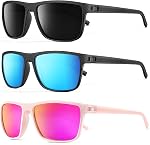 Sunglasses for Men, Polarized Sun Glasses for Men with Lightweight Frame and UV Protection