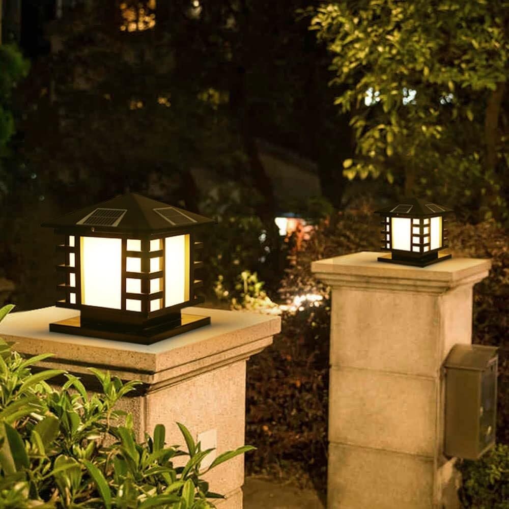 LED-Solar-Pfostenleuchten for den Außenbereich, Landschaftsbeleuchtung, quadratisch, wasserdicht, for den Außenbereich, for den Garten, for den Innenhof, for den Zaun(25 * 28cm)