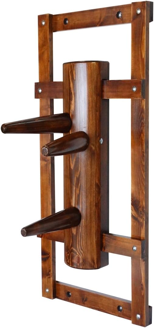 Wing Chun Wooden Dummy with Bow Walnut Color …