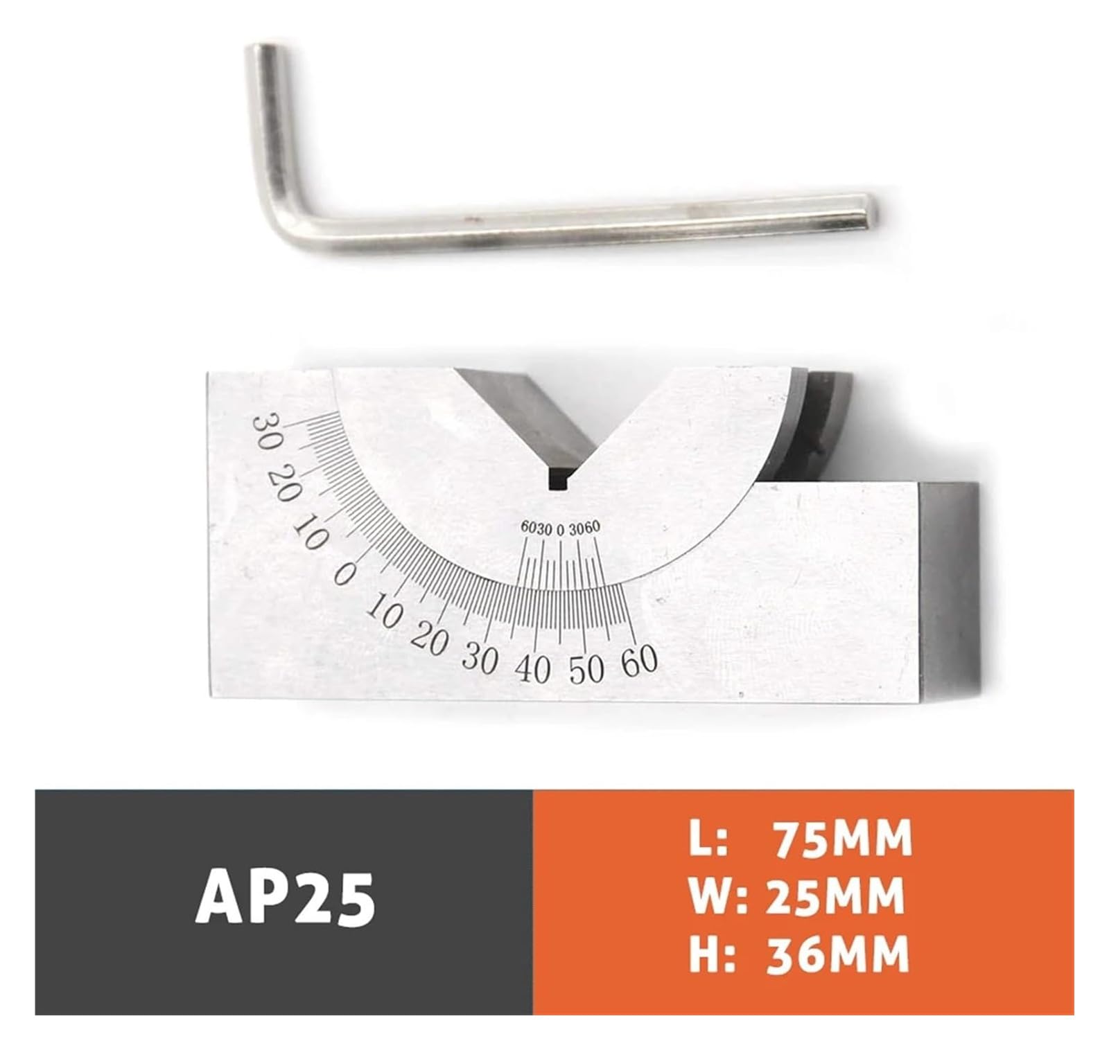 AP25 AP30 AP46 For Measuring Milling Machine Precision Parts Adjustable Pad 0/30/60 Angle Gauge Debugge V Block Angler Top Tool(Ap25)