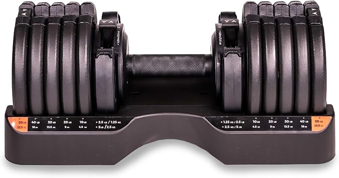 BodyMax Selectabell Adjustable Dumbbell – Space-Saving, Quick-Change Weight System with Durable Steel Construction – Ideal for Home Strength Training - up to 25kg or 34kg