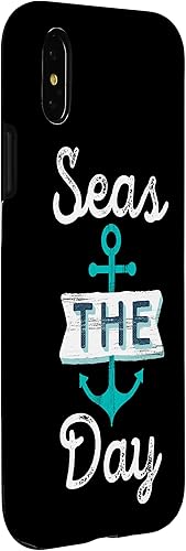 Miniatura 9 de iPhone 1212 Pro Divertido Crucero Diciendo Seas the Day  Caja de regalo de ancla náutica verde azulado