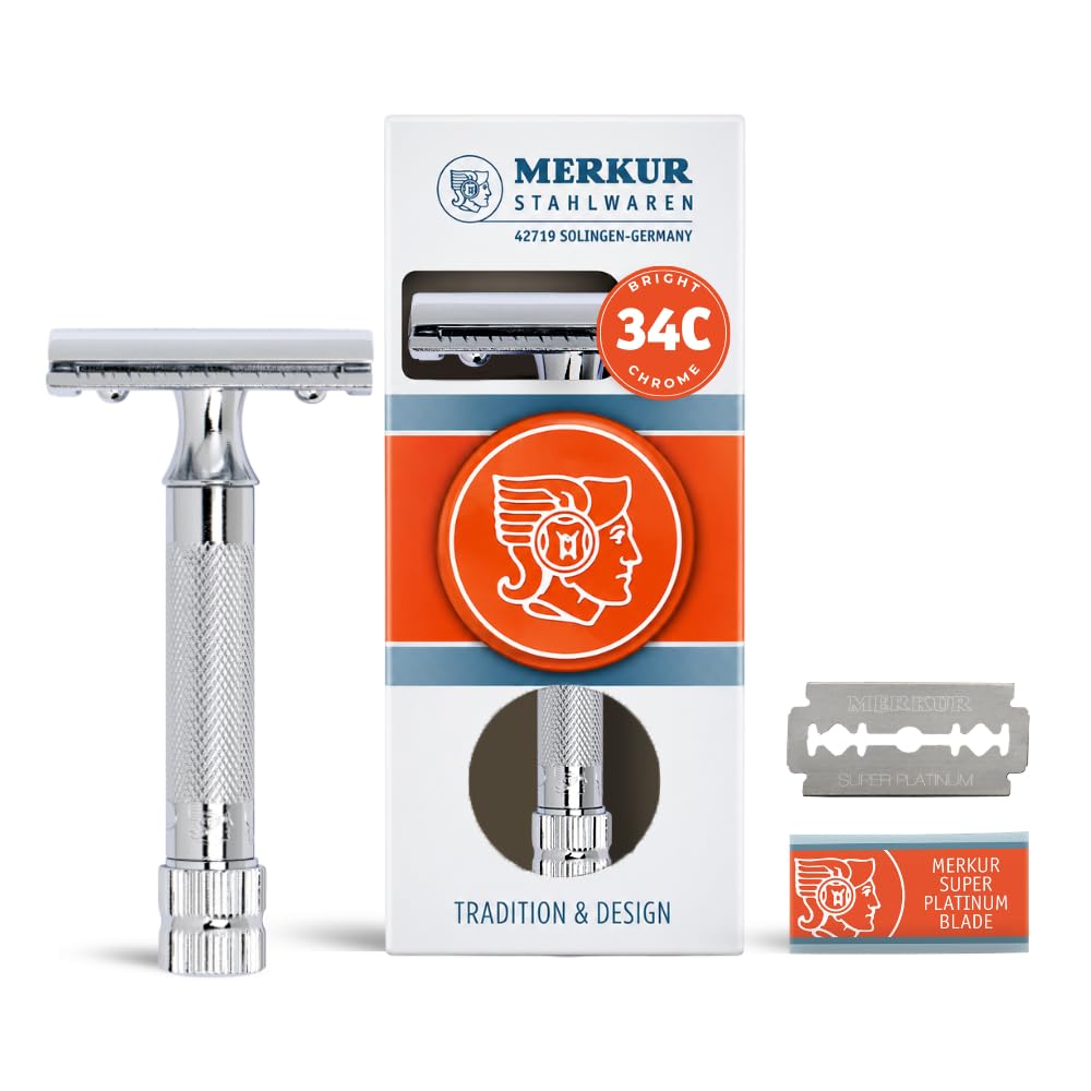 Amazon.com: Merkur Mk34c Double Edge Razor with Heavy Duty Short