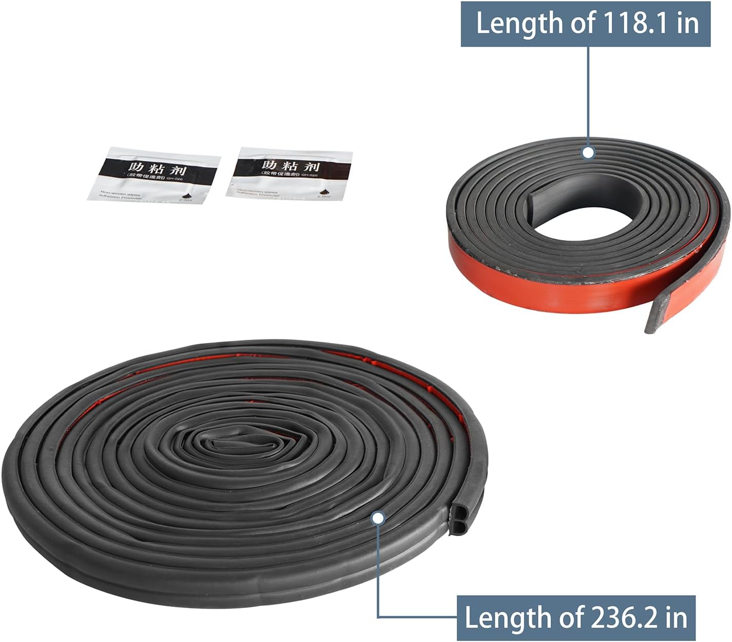 Hooke Road Hardtop Seal Kit Weatherstrip Soundproof Rubber Sealing Strips for 2007-2026 Jeep Wrangler JK JL Unlimited 4-Door Hardtop & 2020-2026 Jeep Gladiator JT