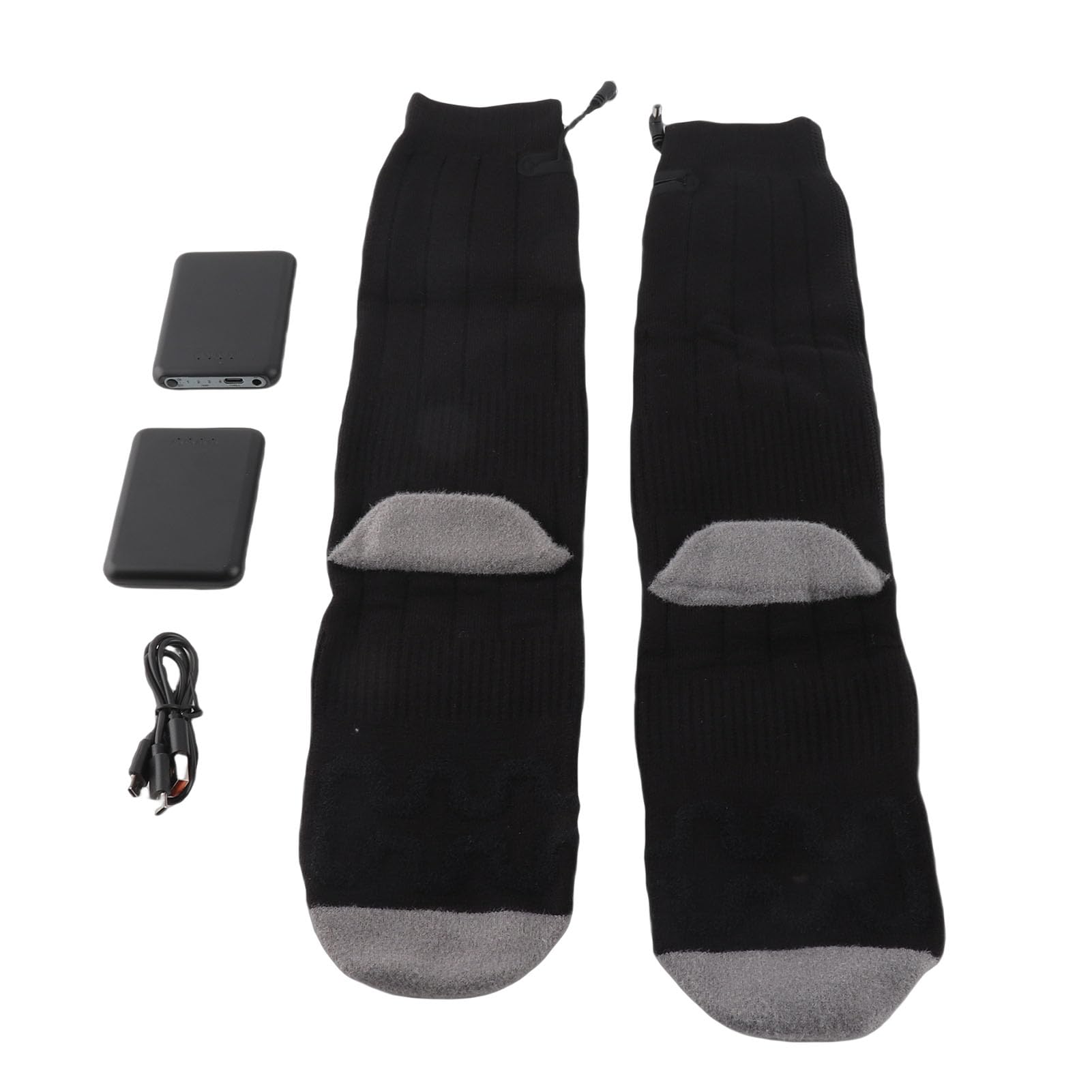 Calcetines Térmicos Suaves con Carga USB Batería de 8000 mAh para Acampar y Caminar en Invierno Calor Constante del Pie Calcetines Calefactables Eléctricos Lavables para