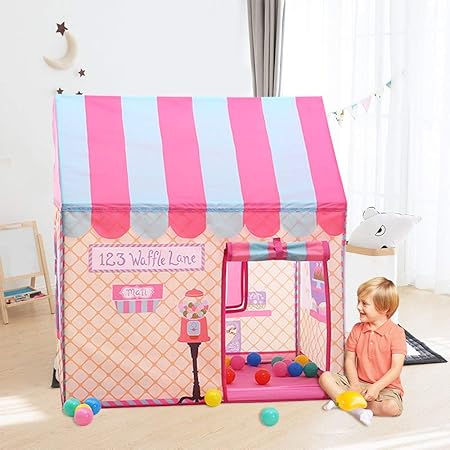 Amazon 折りたたみ式 キッズテント おもちゃハウス Kid Tent Playhouse 部屋 屋内 プレゼント子供用テント Kids Tent 女の子テント 玩具収納 秘密基地 知育玩具 おままごと 隠れん坊ゲーム 遊び小屋 テント キッズテント おもちゃ