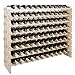 Smartxchoices 96 Bottle Modular Wine Rack Freestanding Floor Wine Holder, Stackable Wine Storage Rack Display Shelves, Solid Wood - Wobble-Free (96 Bottles)
