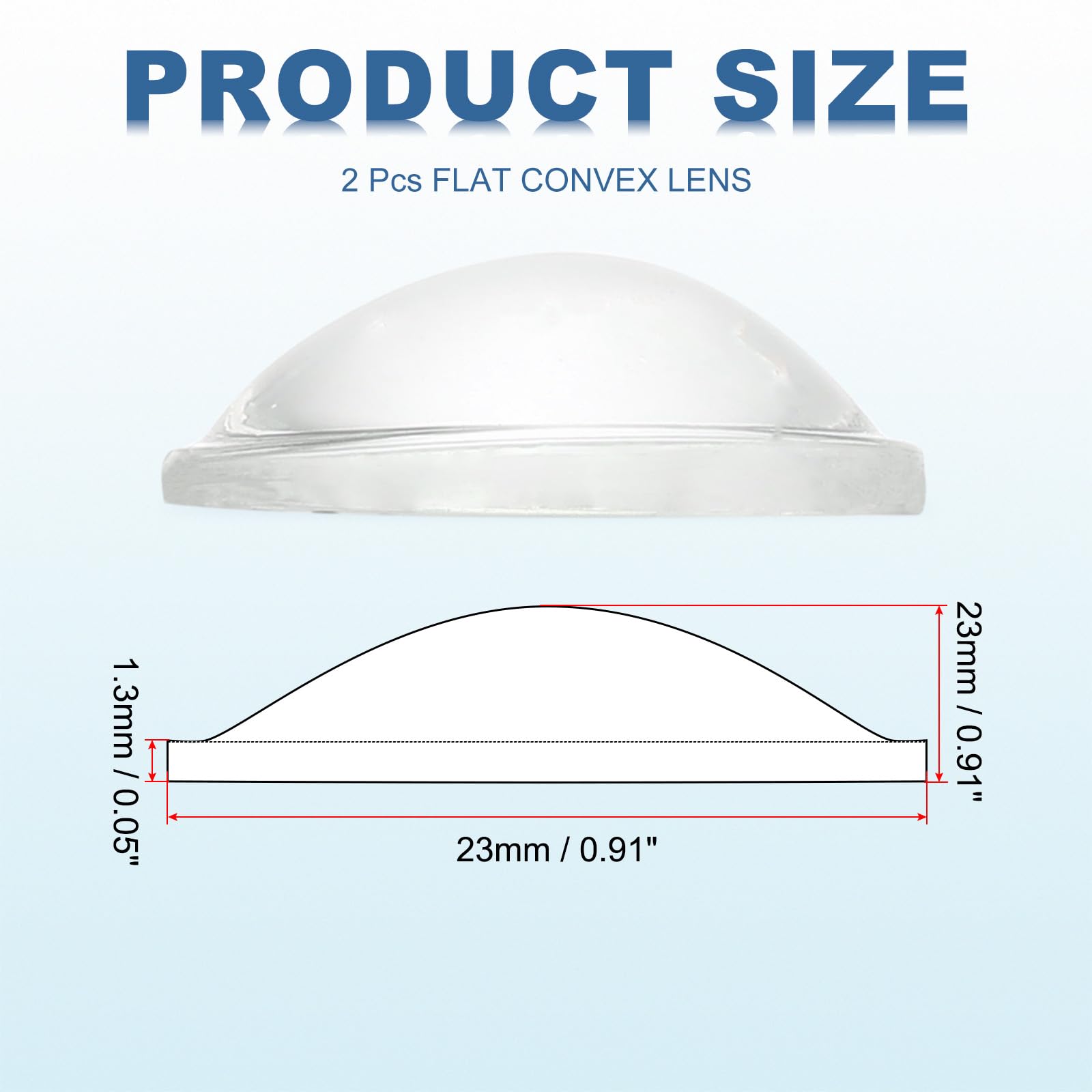 PATIKIL Diameter 23mm Flat Convex Lens - Image 2