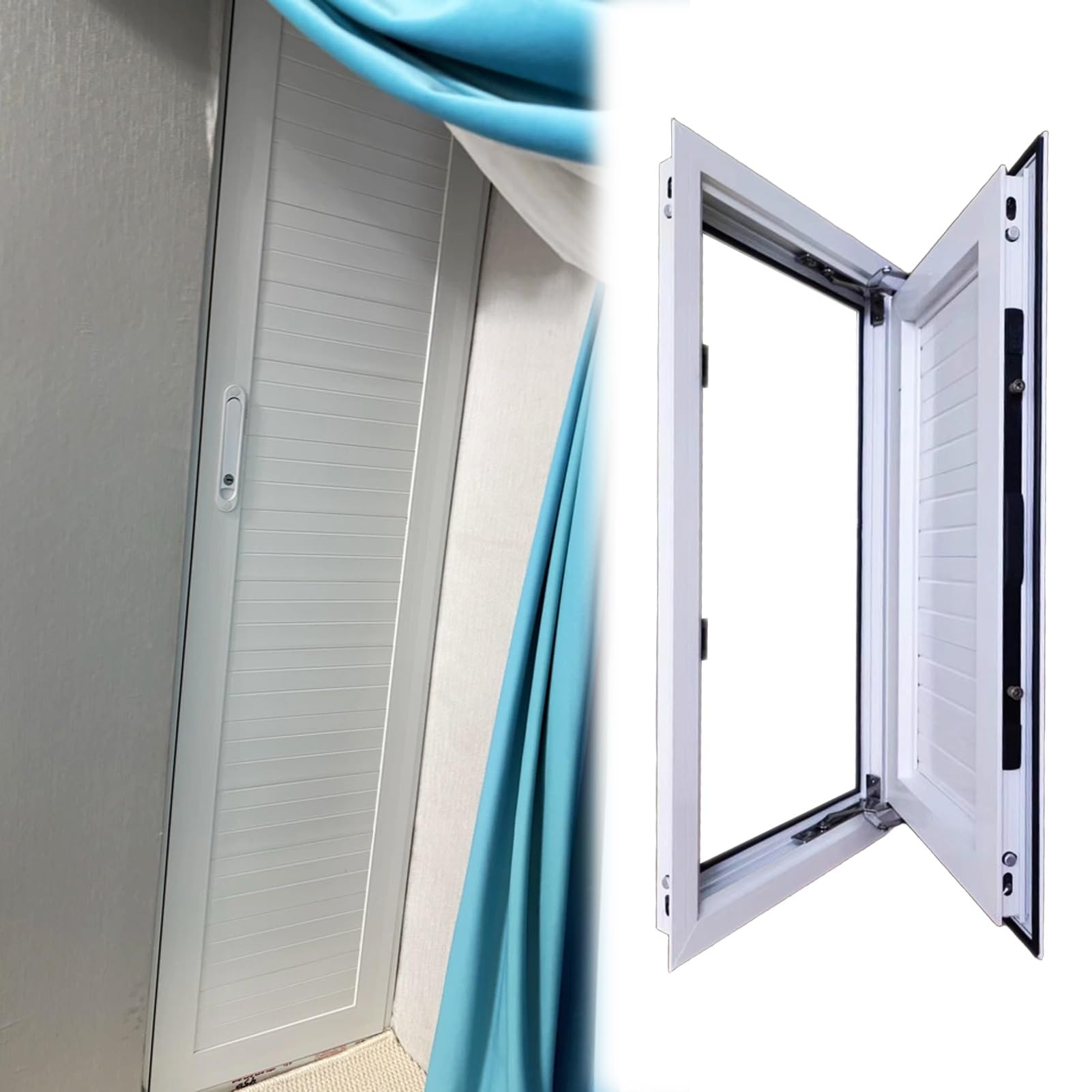 Revisionsklappe Trockenbau Akustische Wand-Revisionsklappe mit Lamellen, Schalldämmende Inspektionstür aus Aluminiumlegierung für HVAC, Sanitär(White,18x36in(46x91cm))