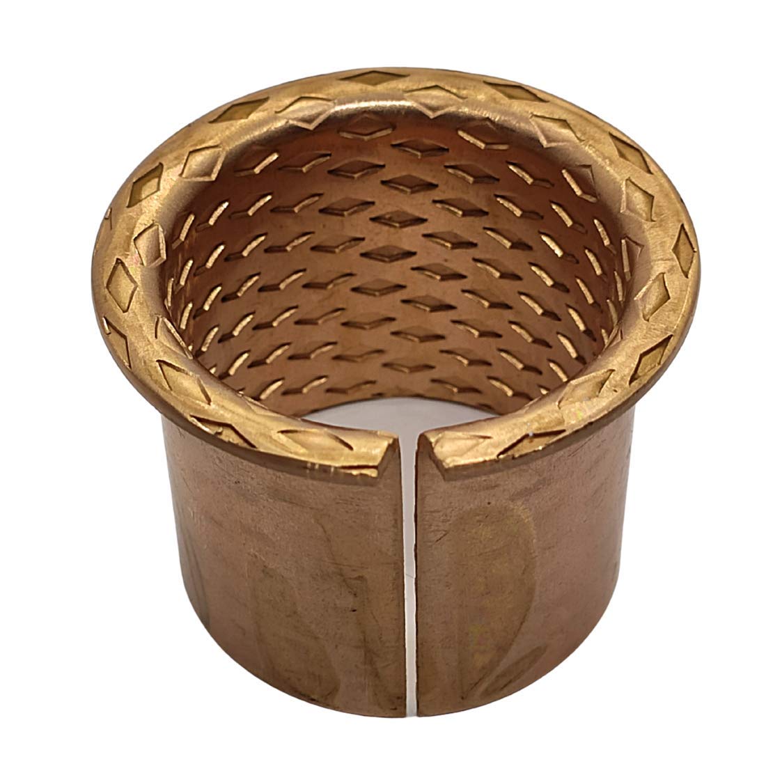 Bundbuchse 50x55x40 Mm – Bronze CuSn8, Mit Bund 65x2,5 Mm, Innenschmierung, 1 Stück