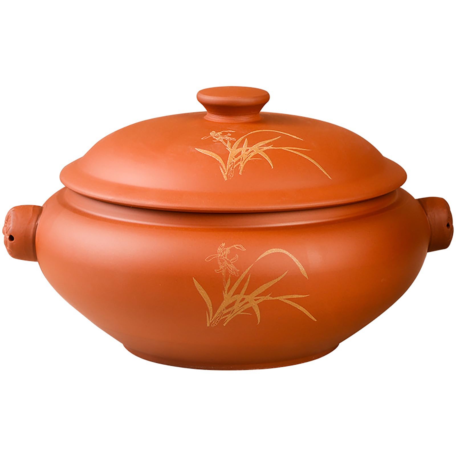 Ceramics Steam Cooker,Saucepan Purple Clay Casserole Casserole Soup Pot Ceramic Yunnan Soup Food Cooking Pot with Handle Chicken Meat Steamer Pot