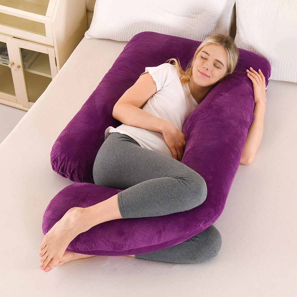 Pregnancy Pillows for Sleeping,J Shaped Full Body Maternity Pillow with Removable Cover,Support for Back,Legs,Belly,HIPS for Pregnant Women,Multifunctional Side Sleeping Waist Pillow #6
