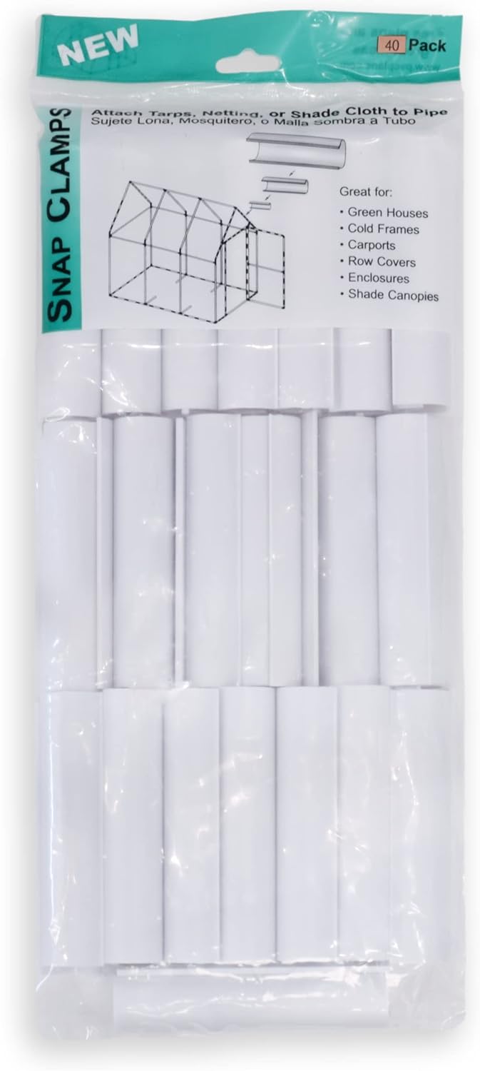 40 Pack | Light Grip Snap Clamps - 4" x .5"