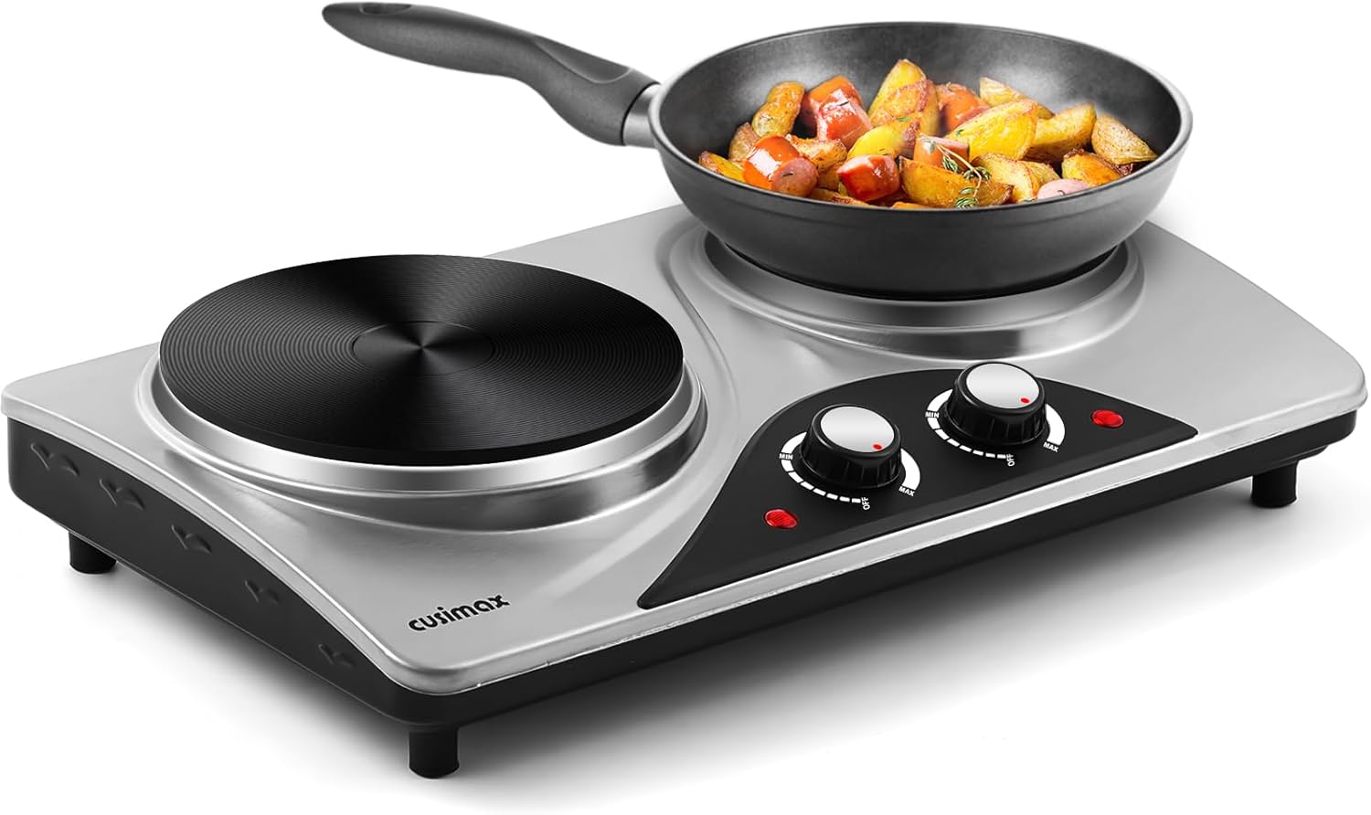 Double Hot Plate, CUSIMAX 1800W Double Burners Portable