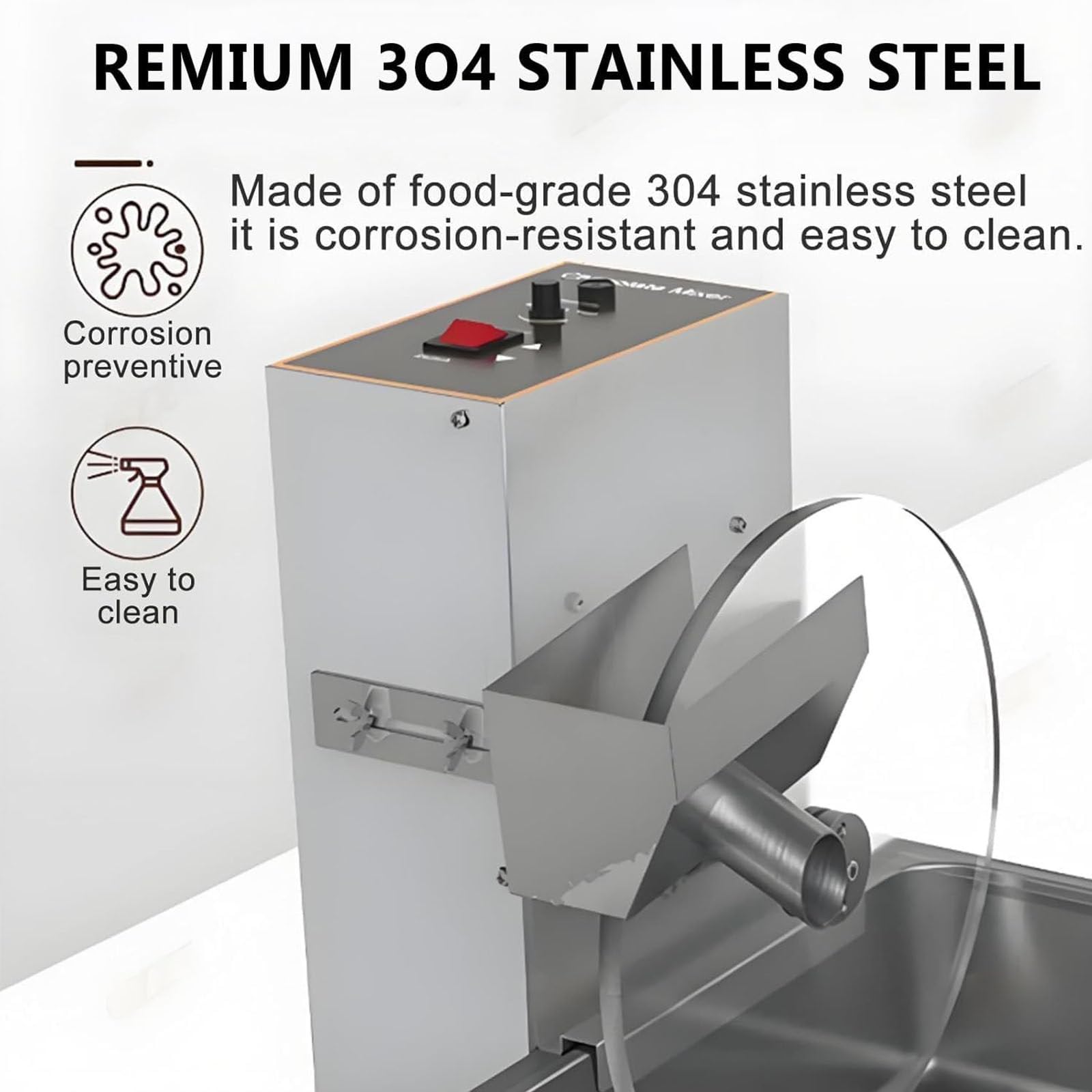 Temperatrice per cioccolato, fusore elettrico in acciaio inox per uso commerciale da tavolo, velocità regolabile, perfetto per cioccolato, burro, crema, ideale per panetterie e bar