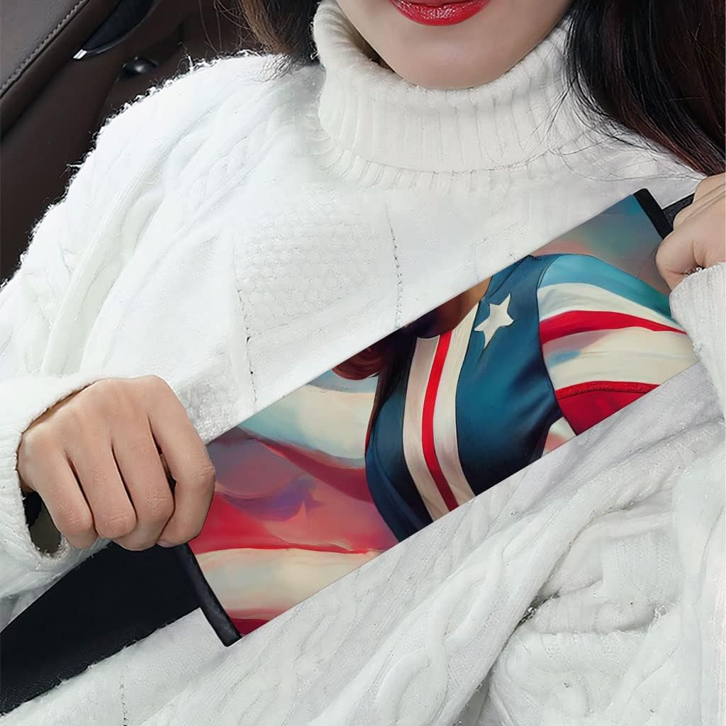Cool Car Seat Belt Pads - Patriotic Seat Belt Covers - Graphic Seat Belt Covers