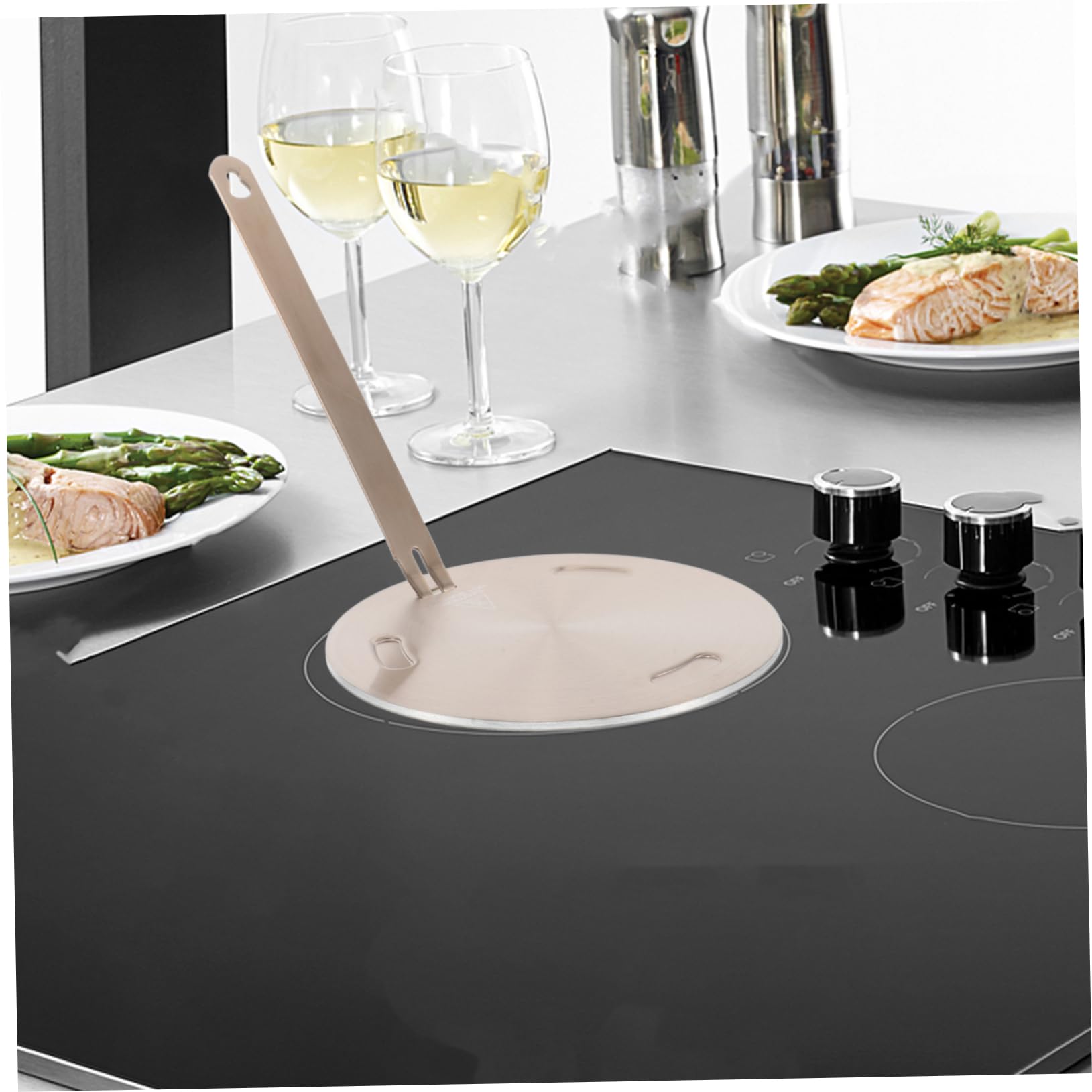 Difusor de Calor para Cocinas de Gas de Acero Inoxidable y Aleación de Aluminio, Placa Metálica para Estufa Función de Difusión Térmica y Ahorro
