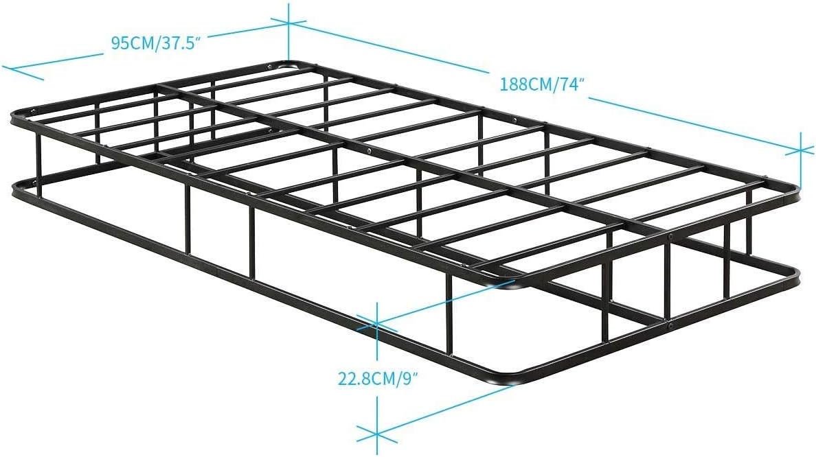 Giantex 9 inch High Profile Smart Box Spring, Mattress Foundation Easy Assembly, Heavy Duty Metal Slat, Capacity Up to 200 lbs, Quiet Noise-Free, Twin Size Platform Bed Frame : Home & Kitchen