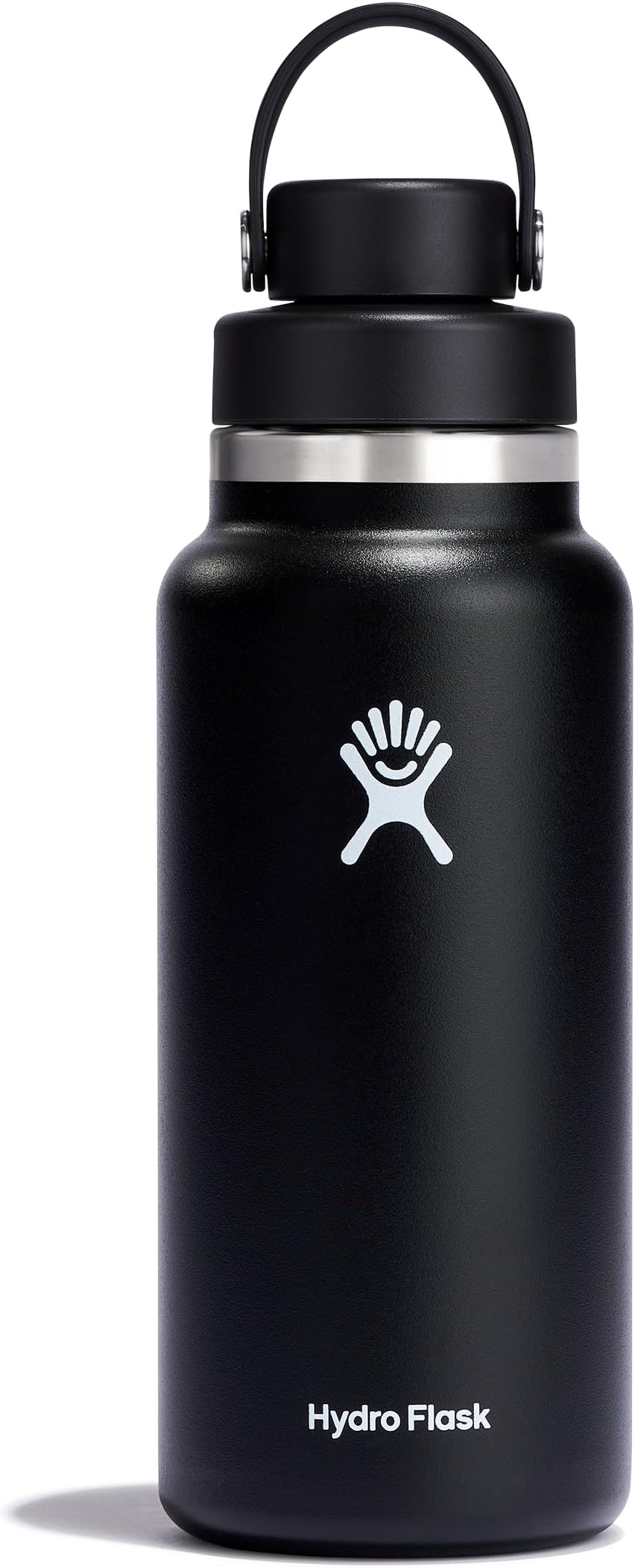 Hydro Flask 32 oz Wide Mouth with Flex Chug Cap Stainless Steel Reusable Water Bottle Black - Vacuum Insulated, Dishwasher Safe, BPA-Free, Non-Toxic