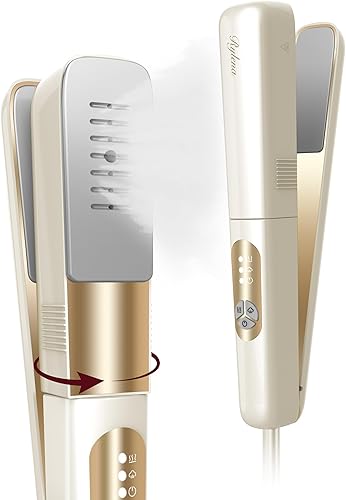 Plancha de vapor de viaje portátil, plancha giratoria de 180 de mano, no necesita tabla de planchar, tanque a prueba de fugas 2 veces más grande,