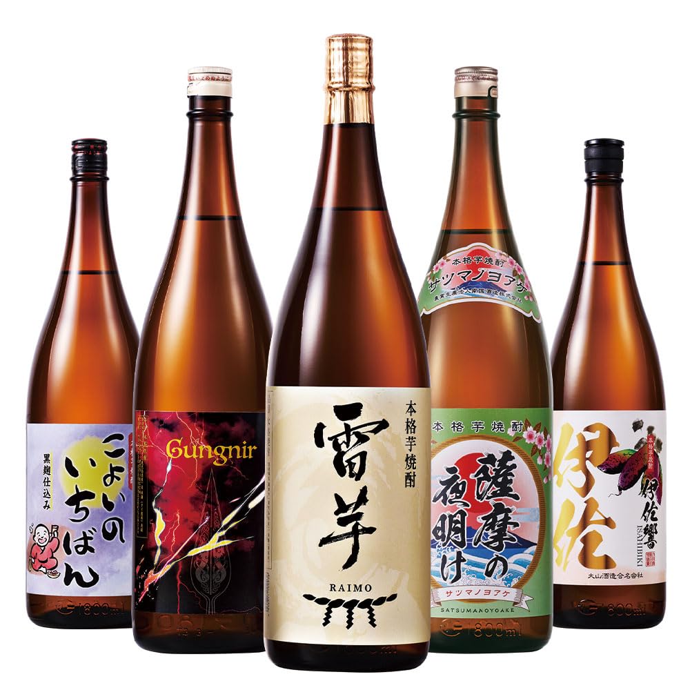 芋焼酎5本セット　ベルーナグルメ Amazon.co.jp: ベルーナグルメ 芋焼酎 薩摩五蔵 飲み比べセット (薩摩