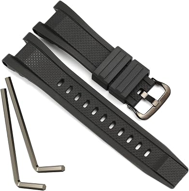 Rubber Band Compatible with Casio G Shock GST-B100 GST-S110 GST-W110 GST-W310 Watch Strap GST-B200 Wristband