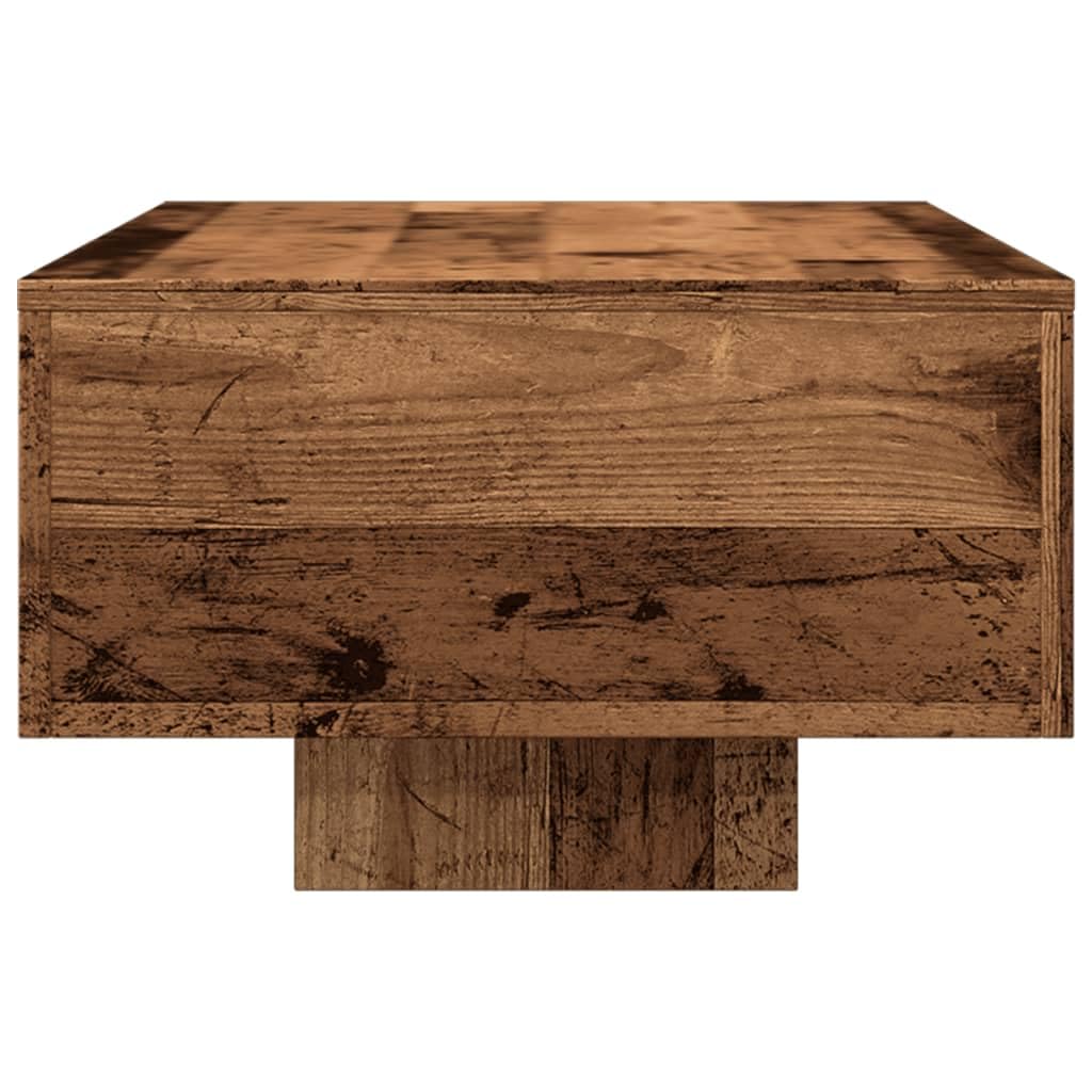 Table Basse Mokuyary Design Bois Vieilli - 100x49.5x31 Cm, Plateau Robuste, Minimaliste - Pour Salon, Chambre