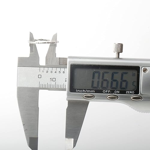 Miniatura 4 de 925 Sterling Silver Minimalist Hammered Textured Thin Knuckle Midi Stacking Rings, Size 7 US Size 7 / Wide 1.5 MM