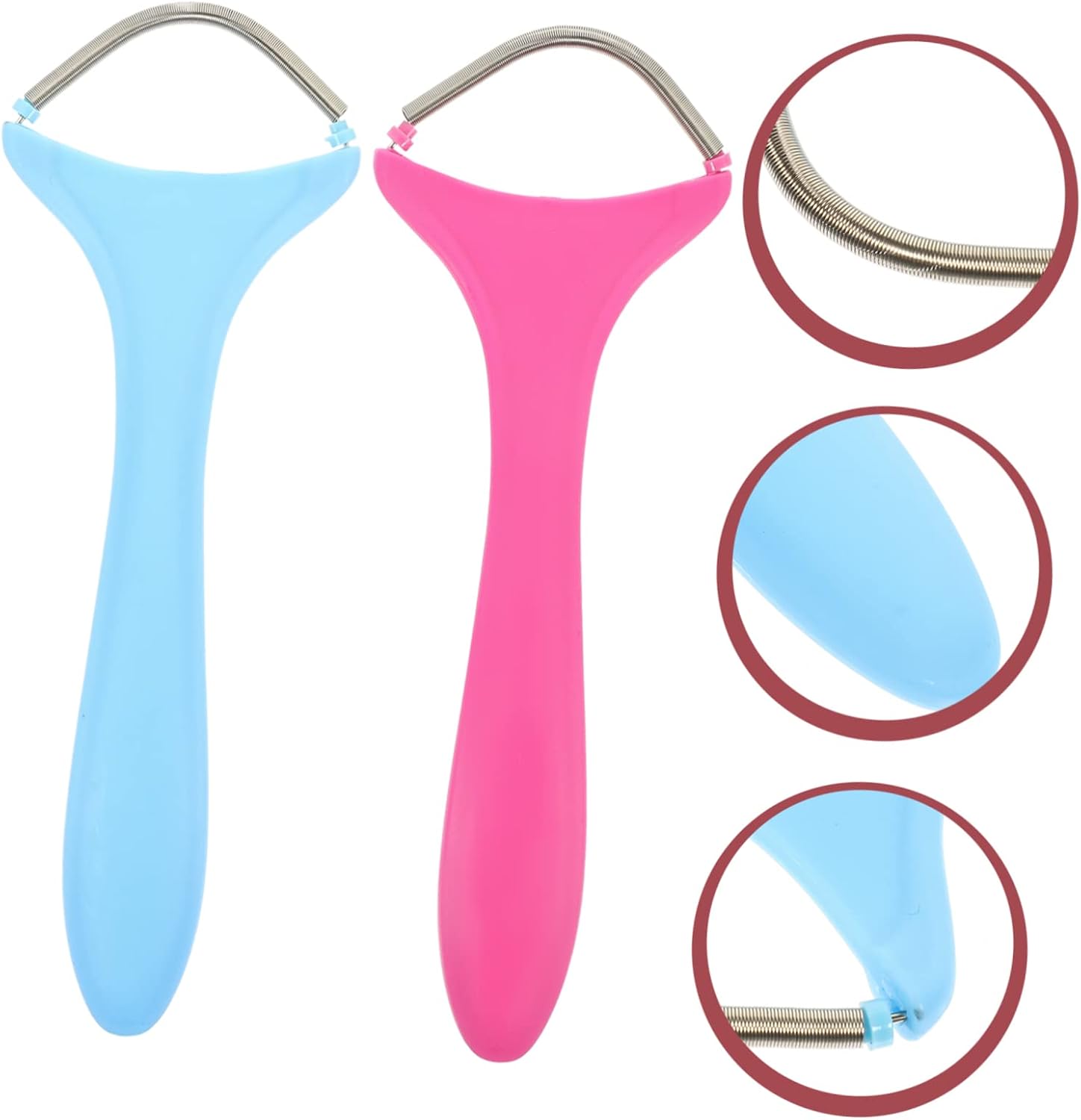 Outanaya 4pcs Facial Hair Removal Epilator Manual Spring Hair Removal Tool for Face Eyebrows and Chin Durable Safe Easy to Use Colors