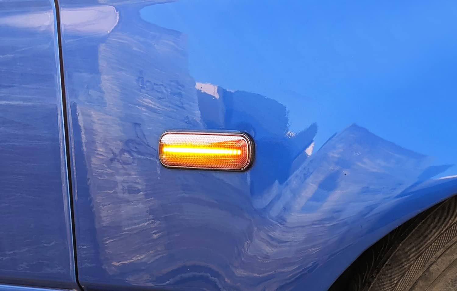 iJDMTOY JDM-Spec Black-Out Smoked Lens Amber Full LED Front Fender Side Marker Lights w/Wiring Pigtails Compatible with 1996-2001 Honda Civic EK EJ EM (Direct Fit JDM, Require Mods for US Models)