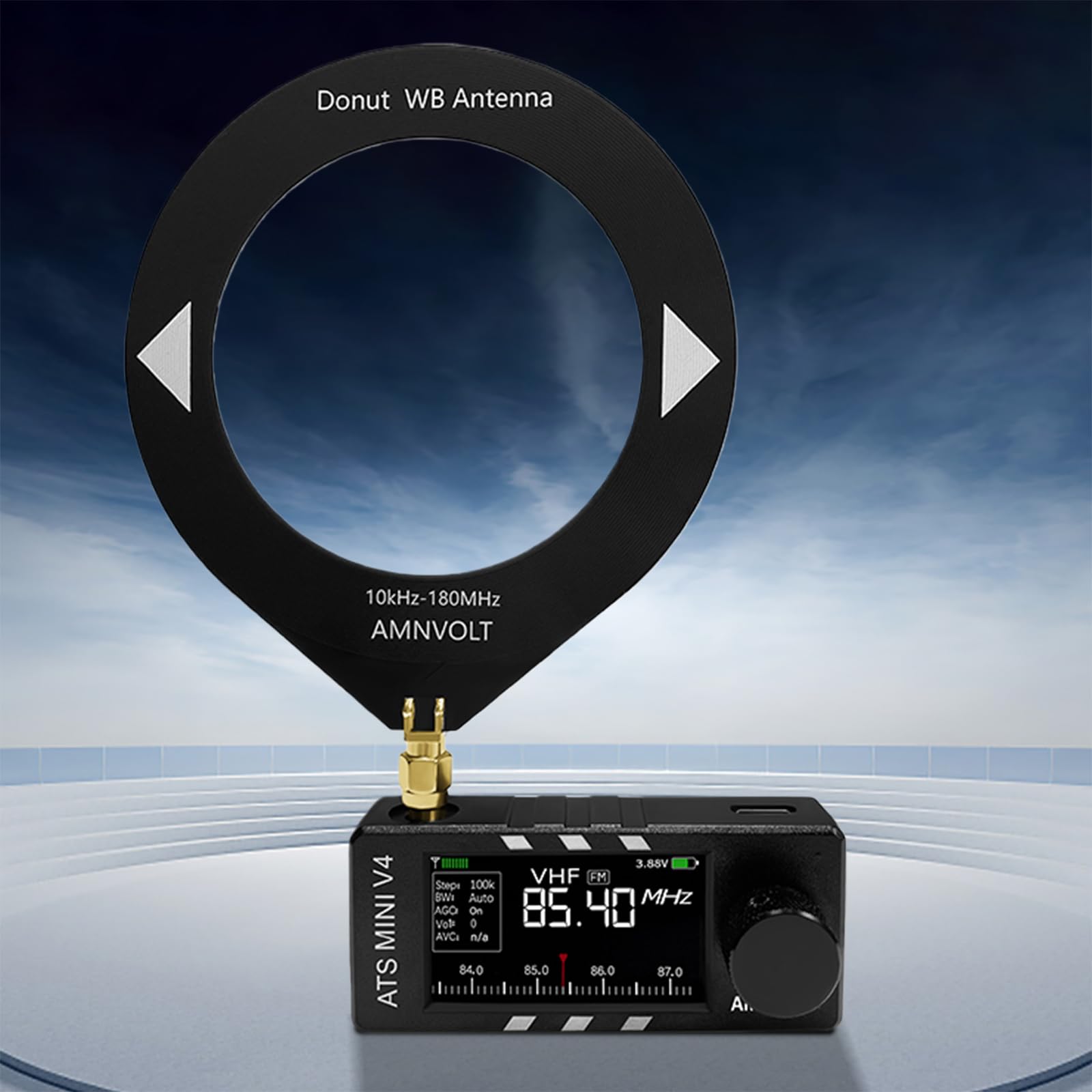 Mini Radio Receptor DSP V4 ATS portátil de Banda Completa con Pantalla IPS 1,9" y Amplificador de Auriculares para Exteriores
