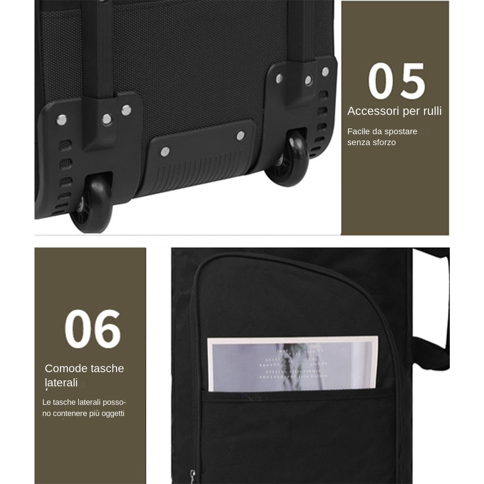 Borsa Da Viaggio Da Golf Per Compagnia Aerea - Custodia Pieghevole Resistente Con Ruote | Leggera Borsa Da Golf Volante Per Donna E Uomo