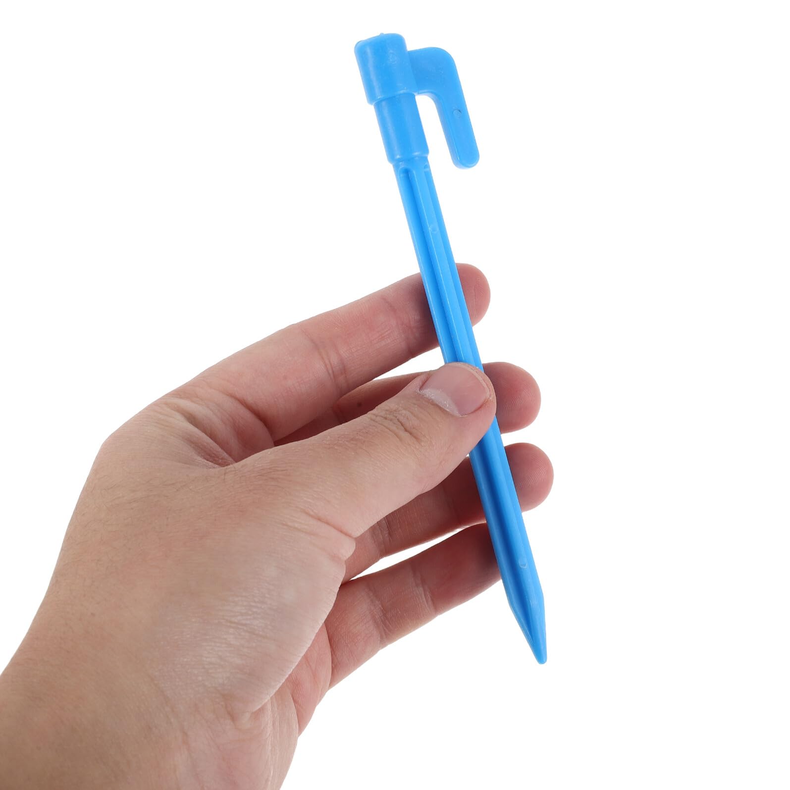 Piquets Ancres de Tente 100 Pièces en Plastique Bleu pour Camping