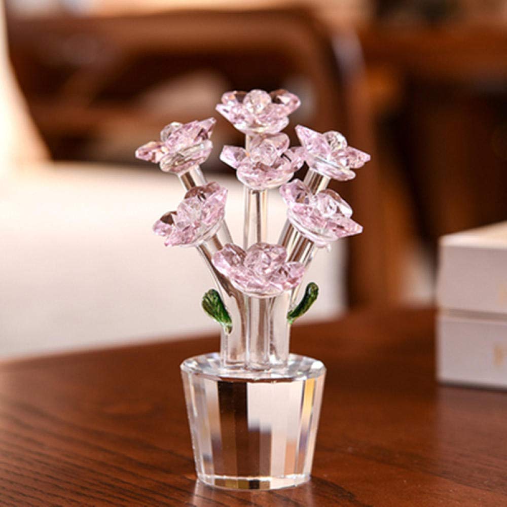 Statuina Girasole In Cristallo - Decorazione Per Casa O Auto - Regalo Elegante In 3 Colori