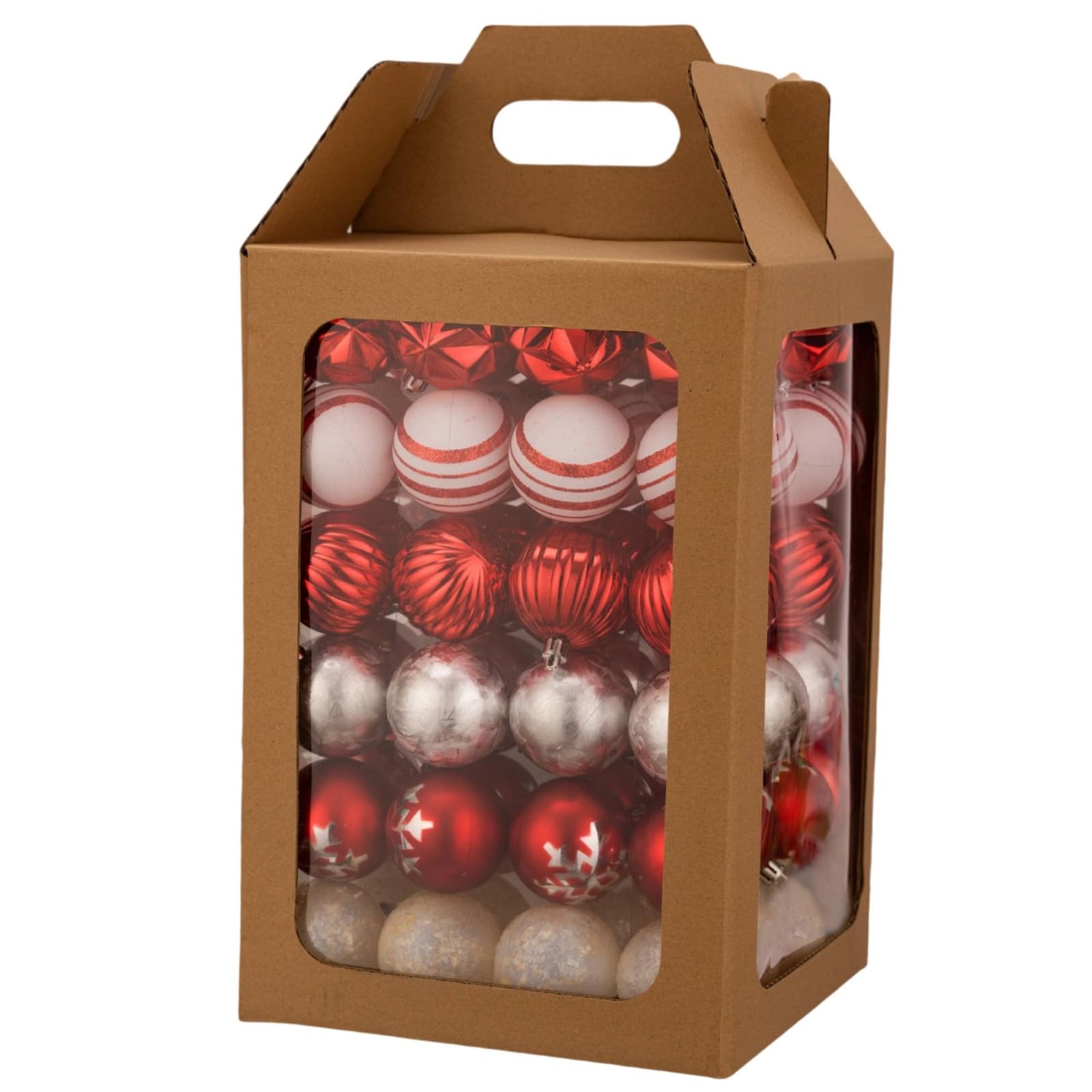 Festliche Christbaumkugeln Weihnachtskugeln Baumschmuck Kugelornamente Christbaumschmuck aus Polystyrol Bruchsicher mit Vielfältigen Oberflächen Und, 6 cm, Color to 1