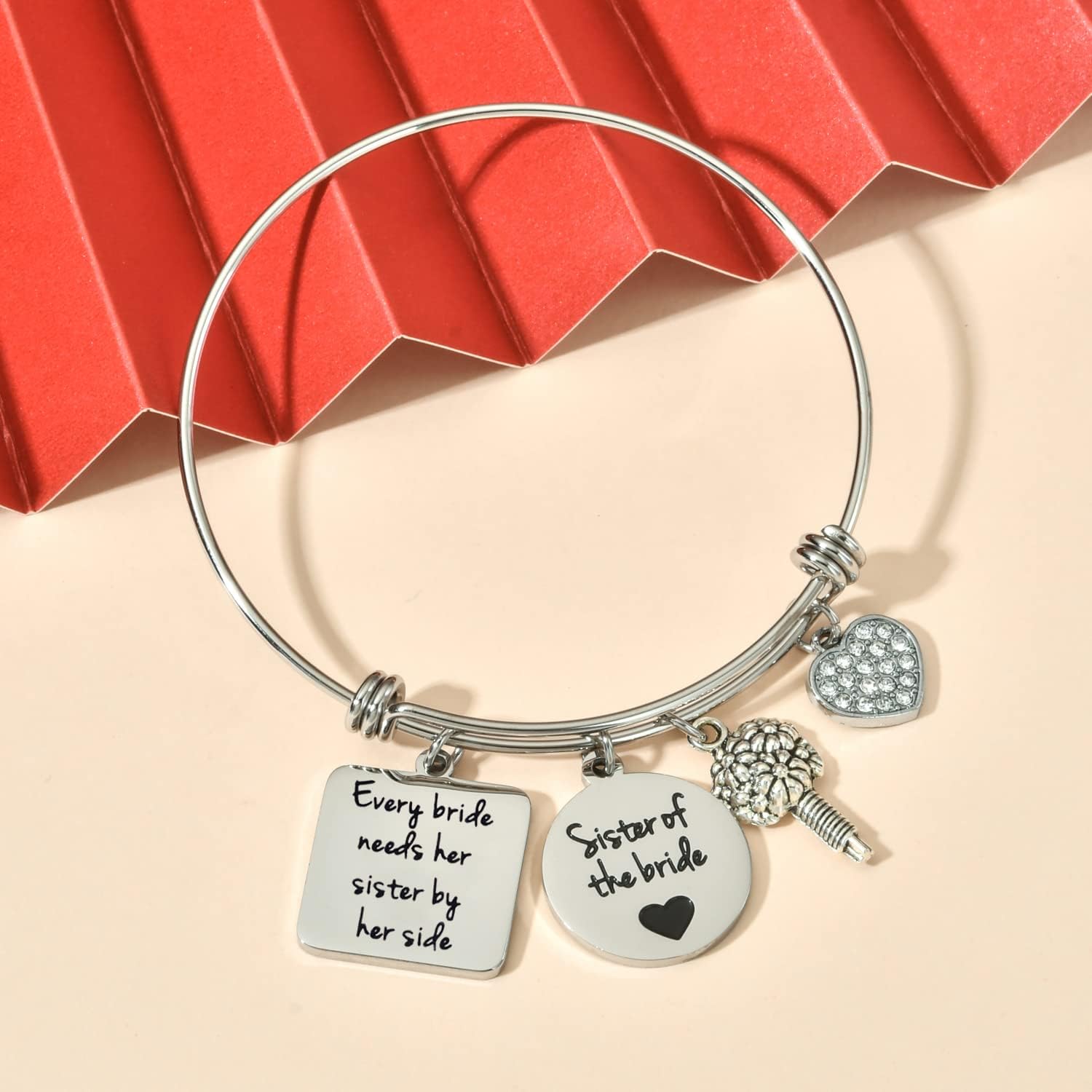 Wedding Gift for Bridesmaid Maid of Honor Flower Girl Bride to Be Sister Mother of The Bride Thank You Gift from Bride and Groom Thank You for Standing by My Side Bracelets Gifts