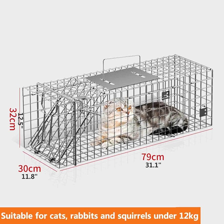 ネコ用捕獲機 『ドロップトラップ』 Amazon.co.jp: 猫捕獲器、動物用トラップ 猫用ケージ、野良猫用