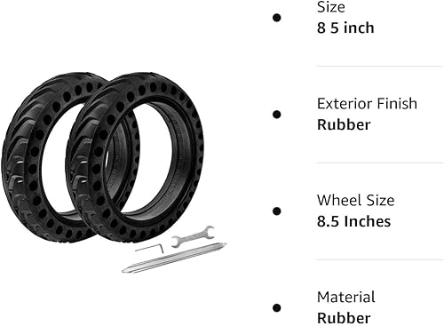 Miniatura 8 de Neumático sólido para gotrax gxl V2gotrax XR para Xiaomi m365 Scooter eléctrico, 8.5 pulgadas Scooter eléctrico Ruedas de repuesto para Mijia Mi