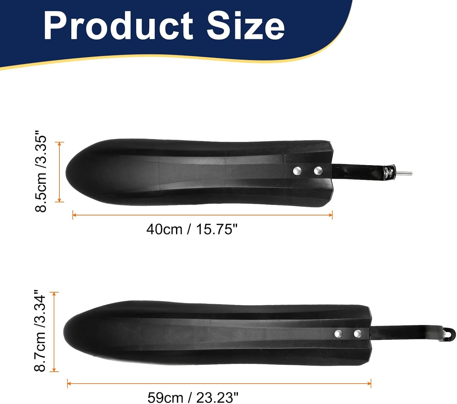 HARFINGTON Mountain Bike Mudguards Set Adjustable Front & Rear Mudguards 2 Parts-Universal Full Cover Style G for MTB Road Bike Mountain Bike