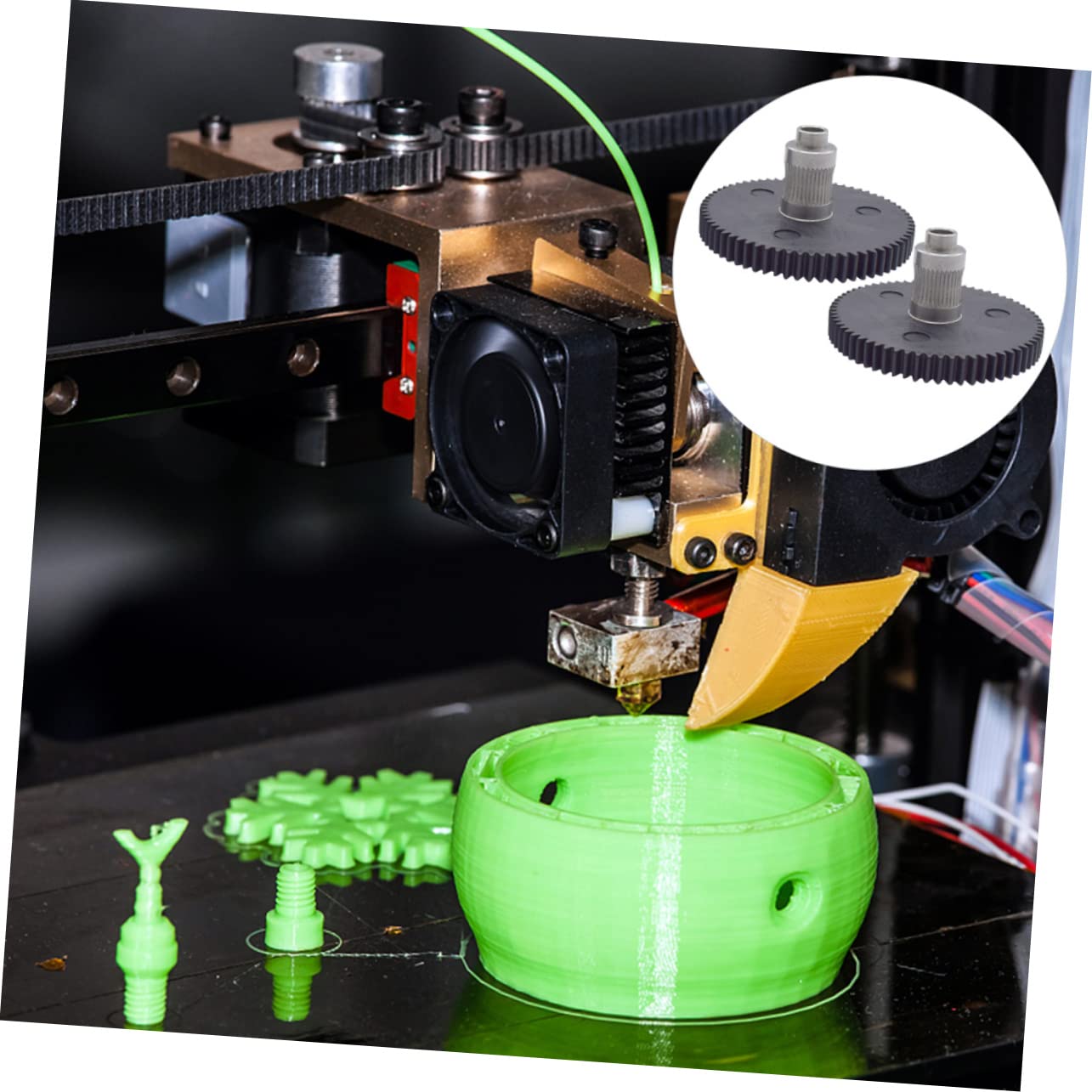 iplusmile 6stücke Drucker Extruder Feeder Zahnräder Teiliges Aus Edelstahl Präzise Gear Hob Für Drucker Teile Langlebig Und Effizient Für Projekte Und Reparaturen