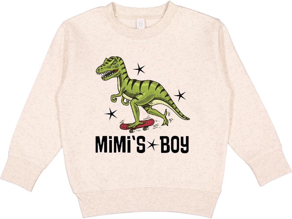 inktastic Mimi Boy Grandson Dinosaur Toddler Sweatshirt