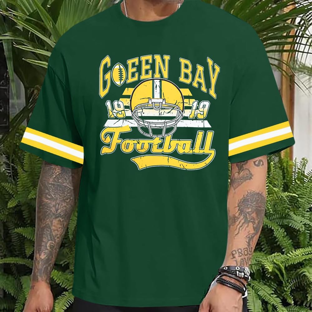 Football Shirts for Men Game Day Tshirt Football Team Fans Gift Tees Sport Season Short Sleeve Tops - Image 5