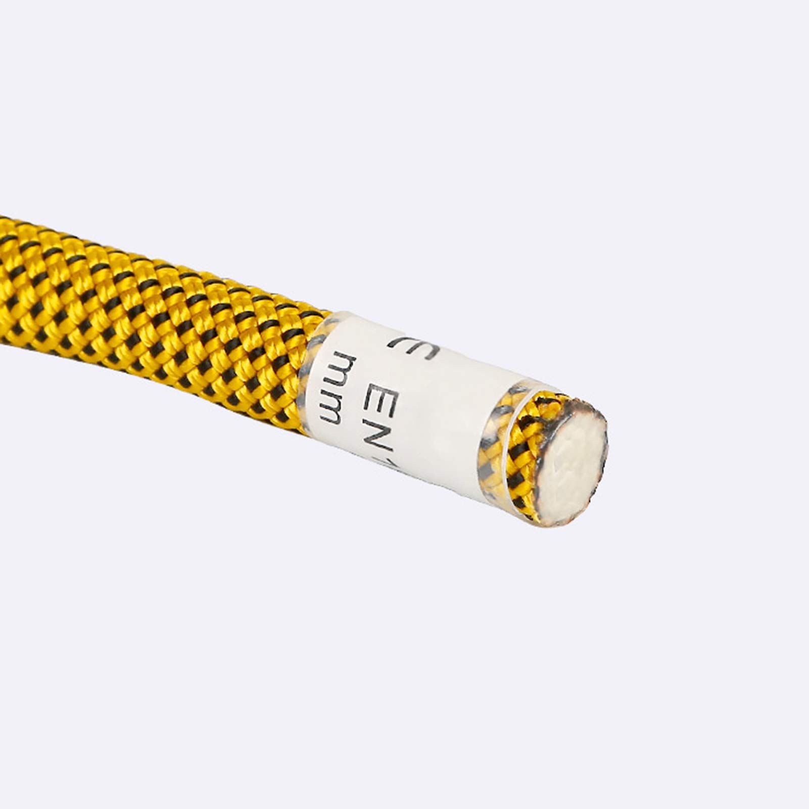 Cuerda de Nailon de Alta Resistencia, Cuerda estática Exterior 10 mm Amarillo Negro 10-100 Metros 2400 kg