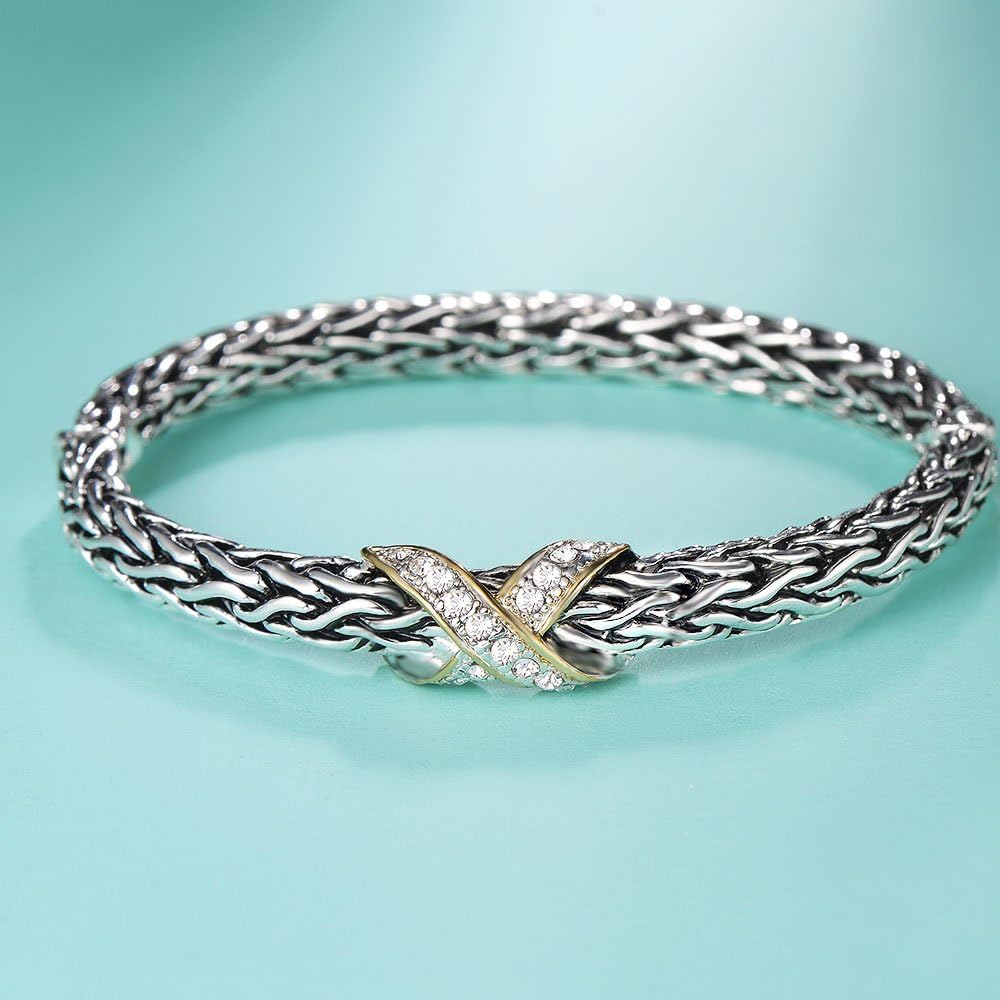 UNY Jewel Fashion Brand Hardy Jewelry Foxtail Chain Wire Cross Vintage Bangle Elegant Beautiful - Image 2