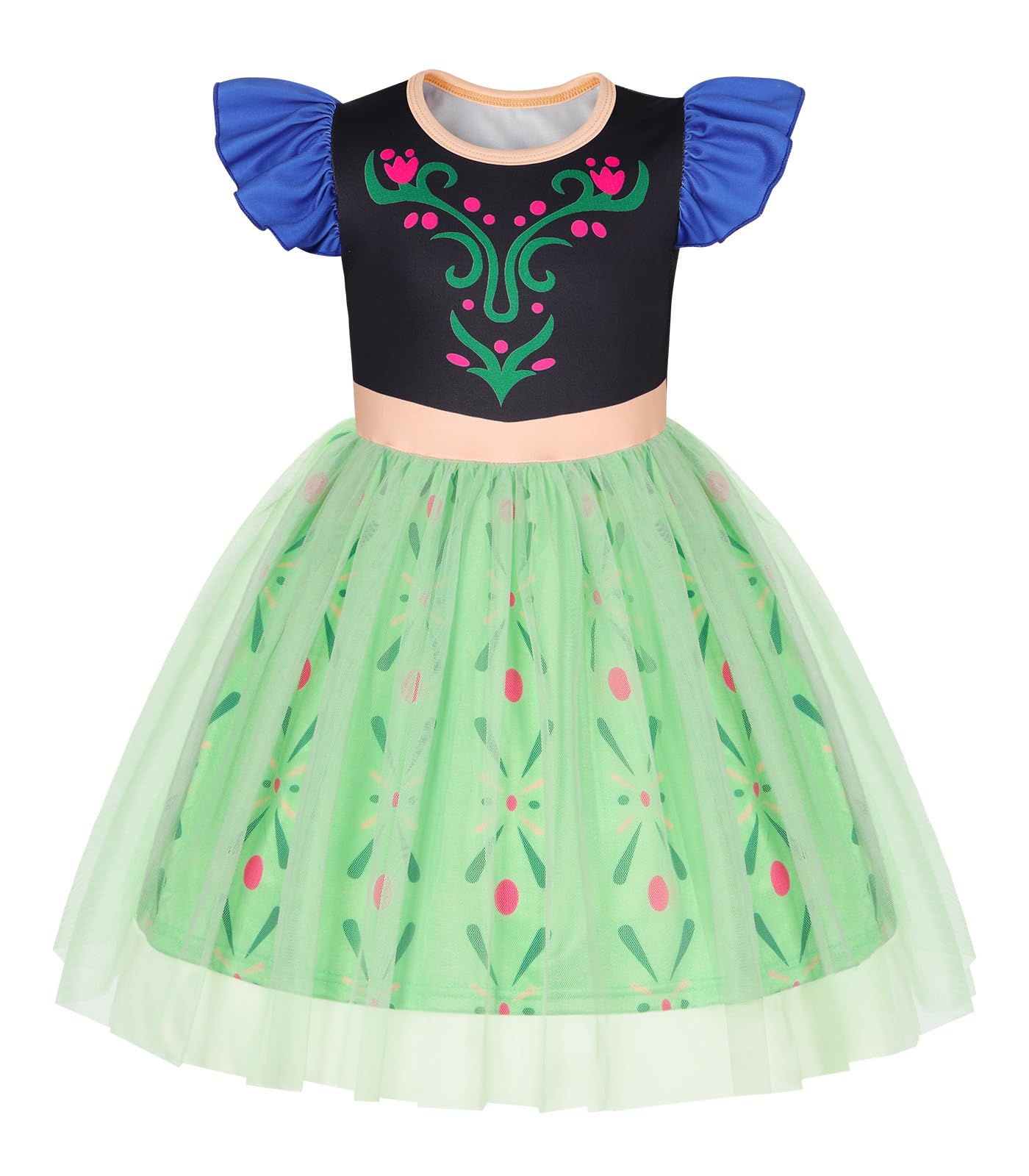 HenzWorld Princess Dress up for Girls Birthday Party Outfits Halloween Costumes for Kids Princess Costumes Tulle Tutu Dress