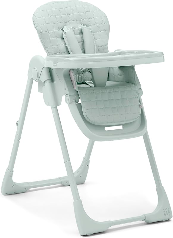 Delta Children - babyGap 3-in-1 Classic Convertible High Chair for Babies & Toddlers – 7 Height Positions, 3 Recline Settings, Dishwasher-Safe Tray, Compact Fold, Sage Green