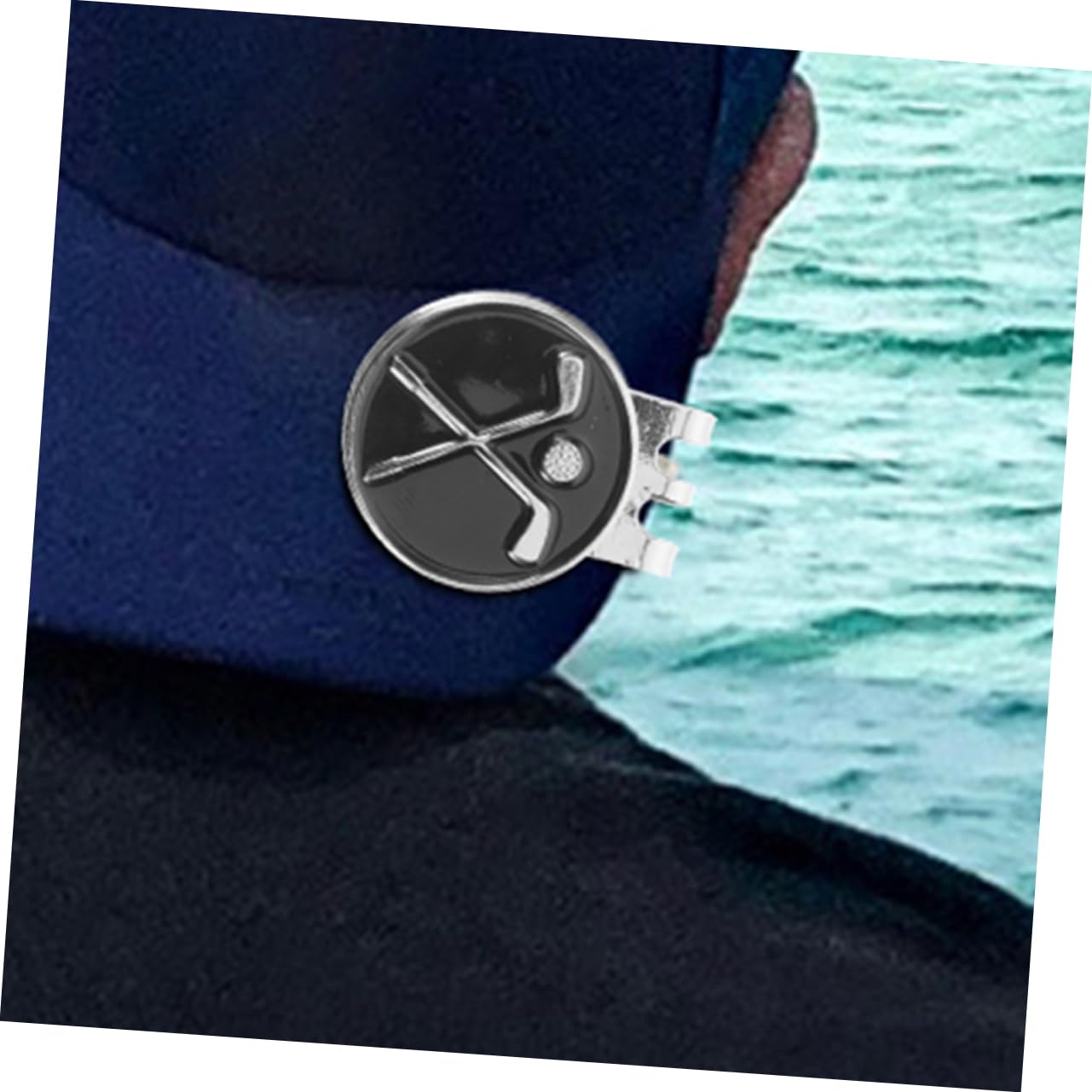 ibasenice Clip per Cappello Golf con Marcatore per Palline Accessorio Resistente Golfisti