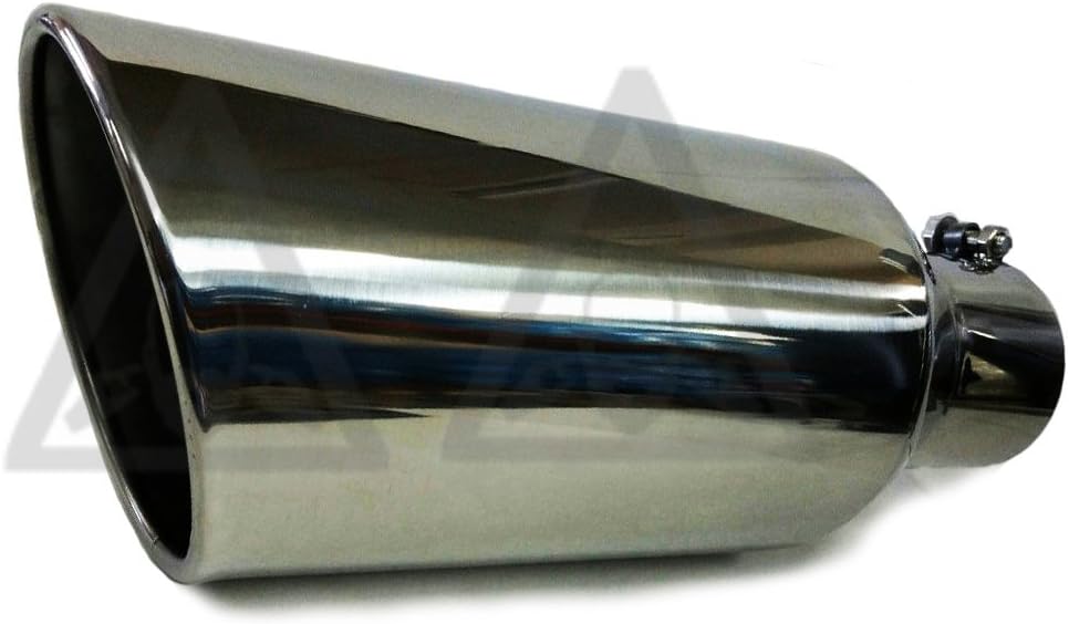 Northeastern Exhaust | Stainless Steel Universal Diesel Truck Exhaust Tip Bolt On (4" Inlet x 6" Outlet x 15" Long) - Automotive Replacement Part