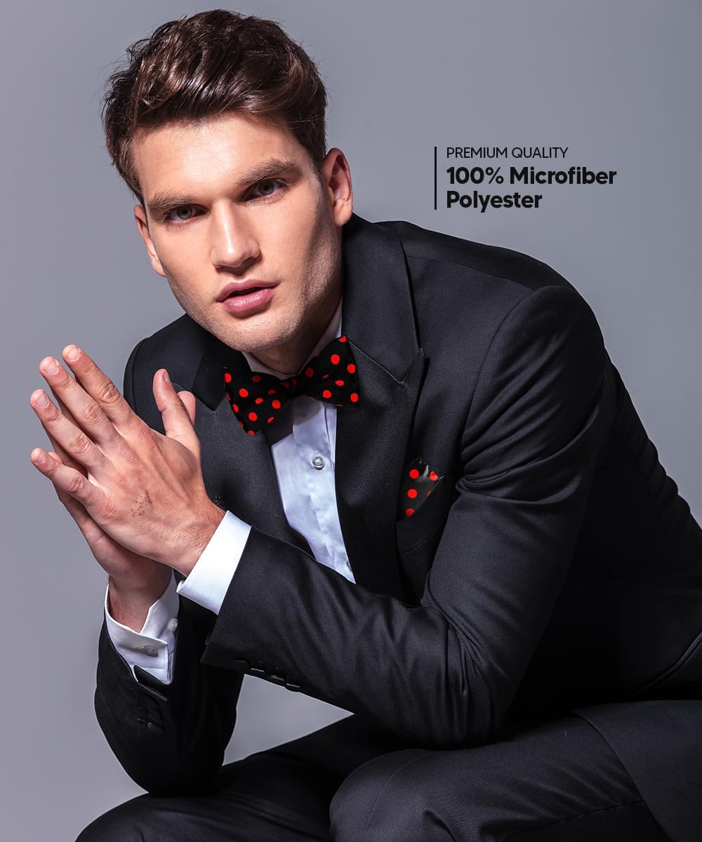 Polka Dot Bow Tie & Pocket Square Set