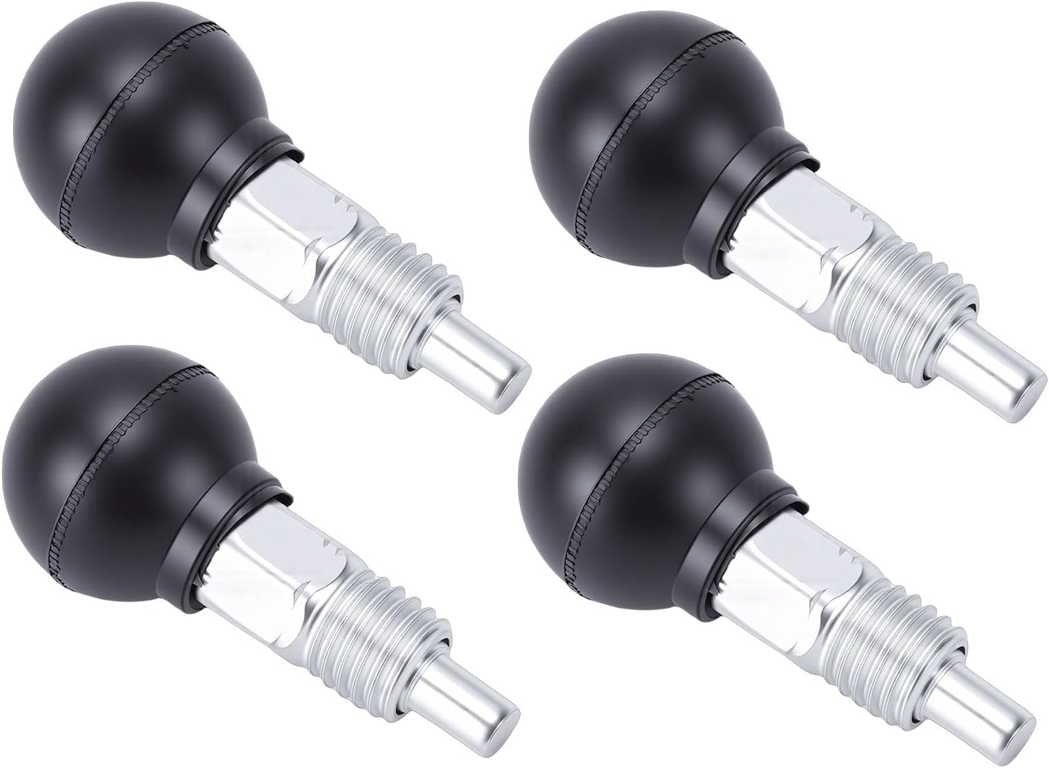 MAVIS LAVEN 4Pcs Pull Pin Spring Knobs, Plastic and Iron Heavy Duty Ball Nose Spring Plungers, 25mm for Workout Equipment and Fitness Machines